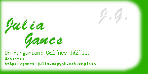 julia gancs business card